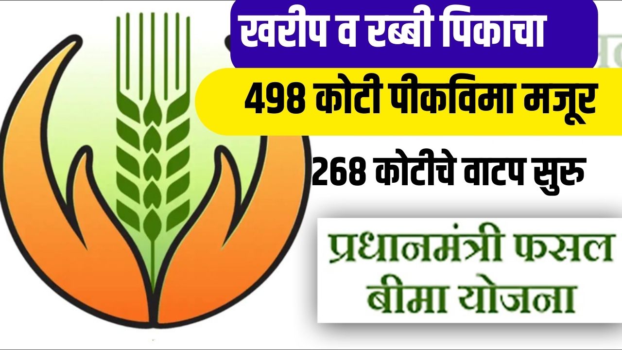 खरिप व रब्बी पिकांचा ४९८ कोटी पीकविमा मंजूर, २६४ कोटींचे वाटप Allotment of crop insurance